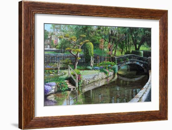 Bridge and Garden, Bakewell, Derbyshire, 2009-Trevor Neal-Framed Giclee Print