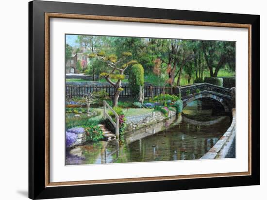 Bridge and Garden, Bakewell, Derbyshire, 2009-Trevor Neal-Framed Giclee Print