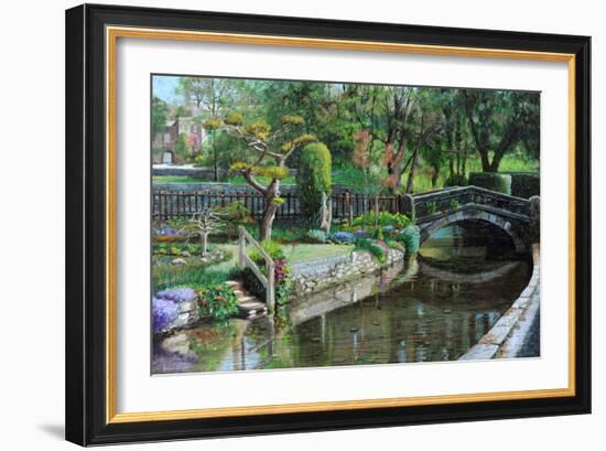 Bridge and Garden, Bakewell, Derbyshire, 2009-Trevor Neal-Framed Giclee Print