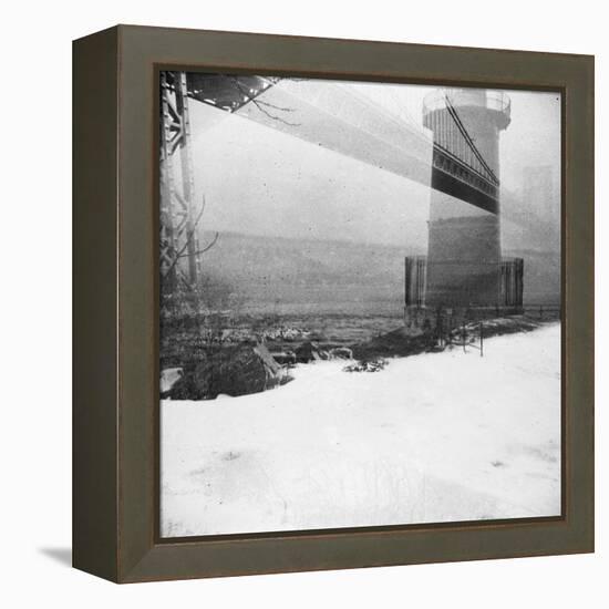 Bridge and Lighthouse, Doubled in Plenachrome-Evan Morris Cohen-Framed Premier Image Canvas