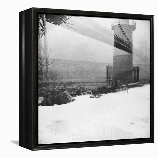 Bridge and Lighthouse, Doubled in Plenachrome-Evan Morris Cohen-Framed Premier Image Canvas