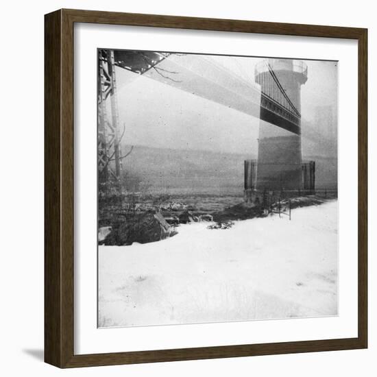 Bridge and Lighthouse, Doubled in Plenachrome-Evan Morris Cohen-Framed Photographic Print