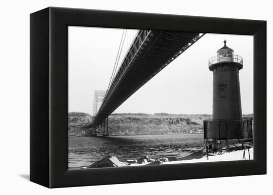 Bridge and Lighthouse-Evan Morris Cohen-Framed Premier Image Canvas