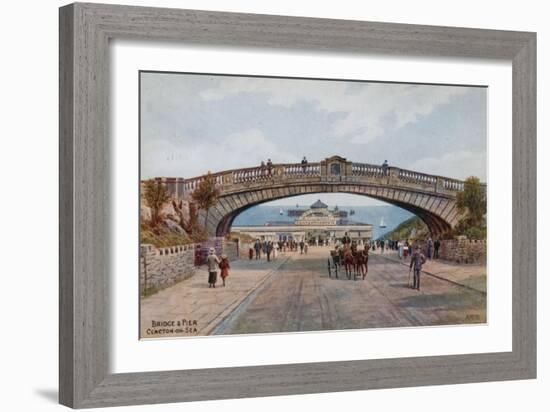 Bridge and Pier, Clacton-On-Sea-Alfred Robert Quinton-Framed Giclee Print