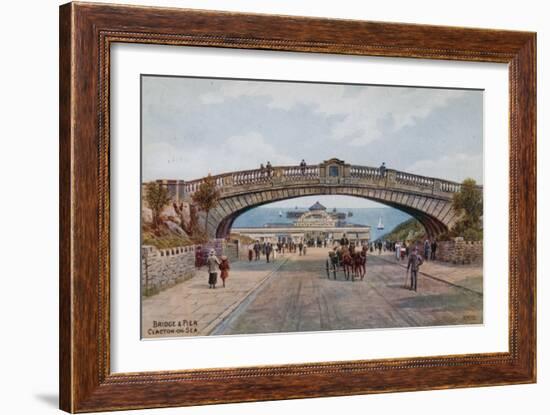 Bridge and Pier, Clacton-On-Sea-Alfred Robert Quinton-Framed Giclee Print