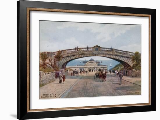 Bridge and Pier, Clacton-On-Sea-Alfred Robert Quinton-Framed Giclee Print