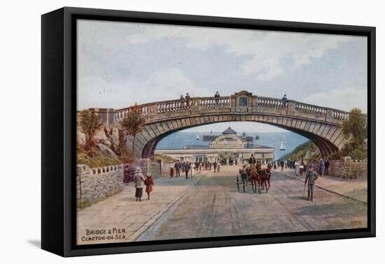 Bridge and Pier, Clacton-On-Sea-Alfred Robert Quinton-Framed Premier Image Canvas