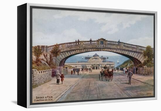 Bridge and Pier, Clacton-On-Sea-Alfred Robert Quinton-Framed Premier Image Canvas