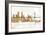 Bridge and Skyline Gold-Avery Tillmon-Framed Art Print