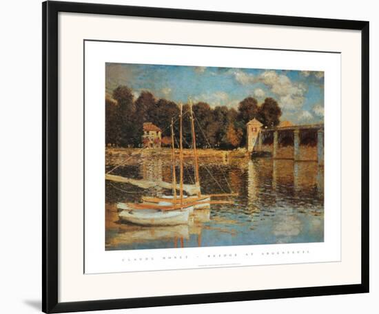 Bridge at Argenteuil-Claude Monet-Framed Art Print