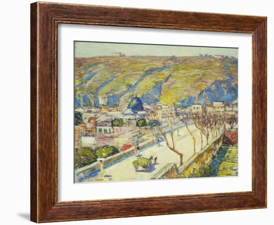 Bridge at Posilippo, Naples, 1889-Childe Hassam-Framed Giclee Print