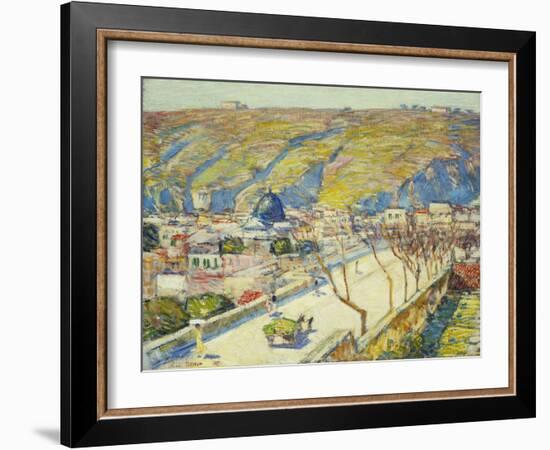 Bridge at Posilippo, Naples, 1889-Childe Hassam-Framed Giclee Print