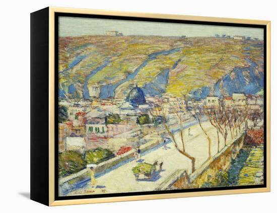 Bridge at Posilippo, Naples, 1889-Childe Hassam-Framed Premier Image Canvas