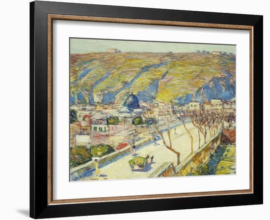 Bridge at Posilippo, Naples, 1889-Childe Hassam-Framed Giclee Print