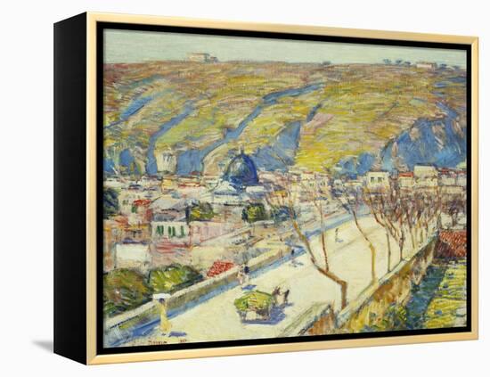 Bridge at Posilippo, Naples, 1889-Childe Hassam-Framed Premier Image Canvas