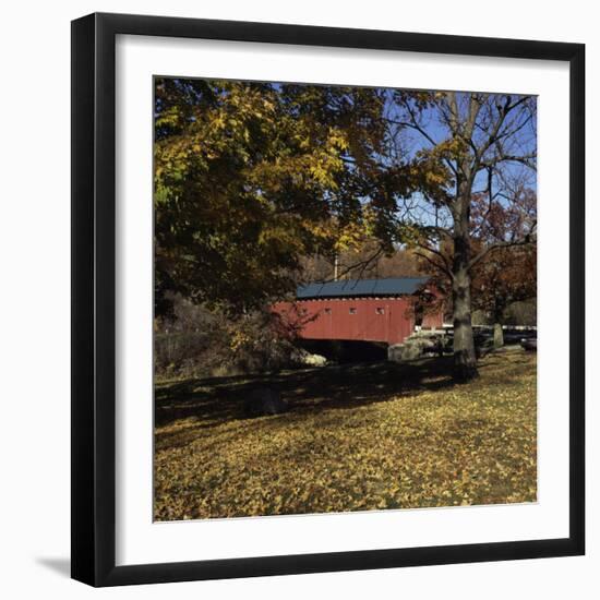 Bridge at the Green, West Arlington, Vermont, USA-null-Framed Photographic Print