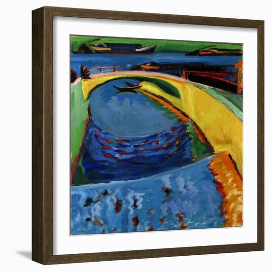 Bridge at the Mouth of the River Prießnitz, C. 1910-Ernst Ludwig Kirchner-Framed Giclee Print