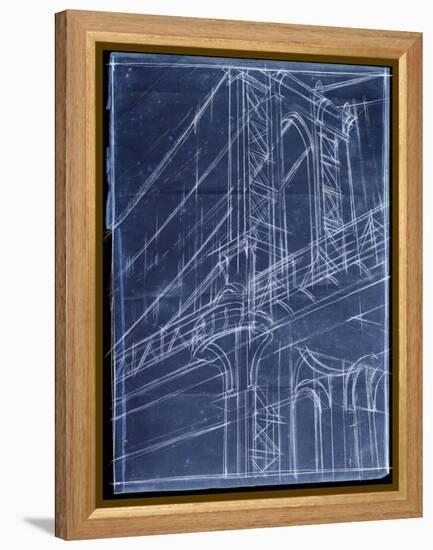 Bridge Blueprint I-Ethan Harper-Framed Stretched Canvas