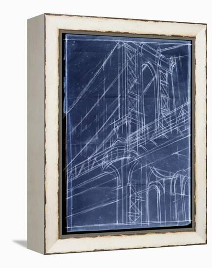 Bridge Blueprint I-Ethan Harper-Framed Stretched Canvas