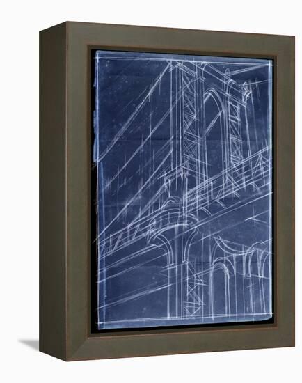 Bridge Blueprint I-Ethan Harper-Framed Stretched Canvas