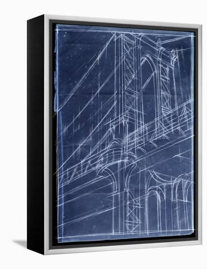 Bridge Blueprint I-Ethan Harper-Framed Stretched Canvas
