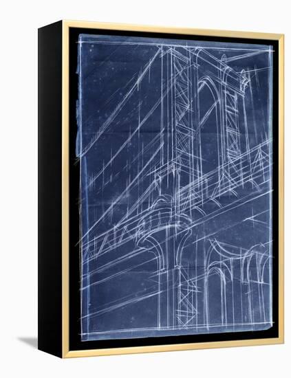 Bridge Blueprint I-Ethan Harper-Framed Stretched Canvas