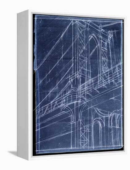 Bridge Blueprint I-Ethan Harper-Framed Stretched Canvas