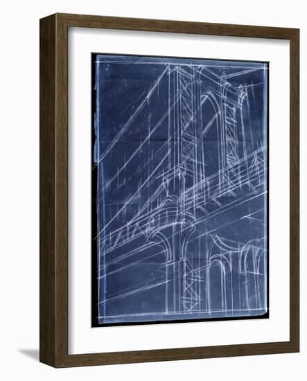 Bridge Blueprint I-Ethan Harper-Framed Art Print