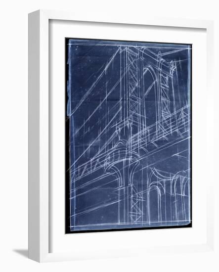 Bridge Blueprint I-Ethan Harper-Framed Art Print