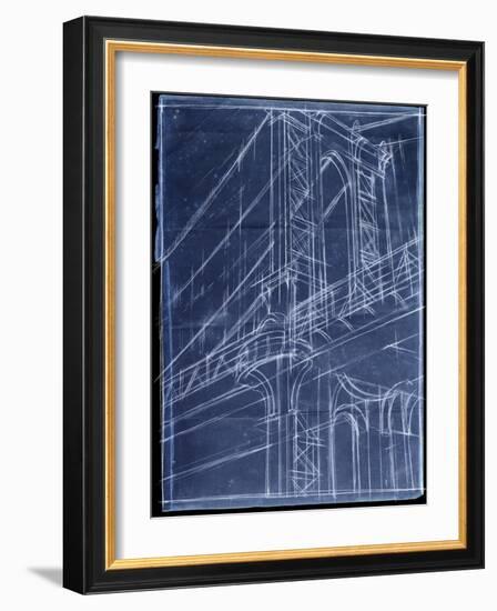 Bridge Blueprint I-Ethan Harper-Framed Art Print