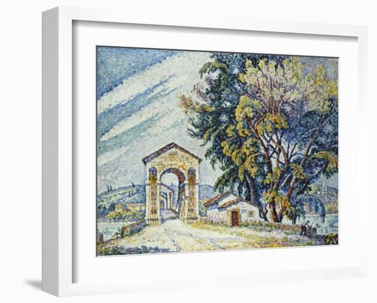 Bridge, Bourg-Saint-Andéol, 1926-Paul Signac-Framed Giclee Print