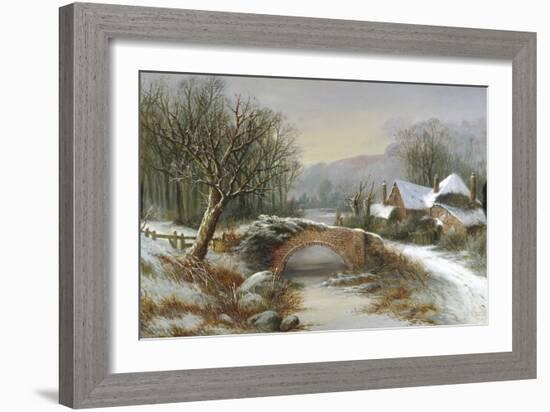 Bridge Cottage, Winter-William Stone-Framed Giclee Print