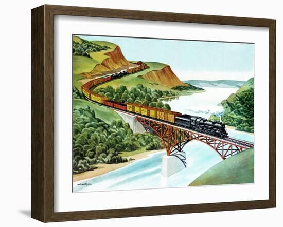 Bridge Crossing - Jack & Jill-Wilmer H. Wickham-Framed Giclee Print
