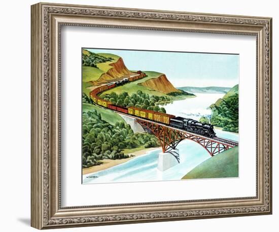 Bridge Crossing - Jack & Jill-Wilmer H. Wickham-Framed Giclee Print