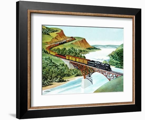 Bridge Crossing - Jack & Jill-Wilmer H. Wickham-Framed Giclee Print