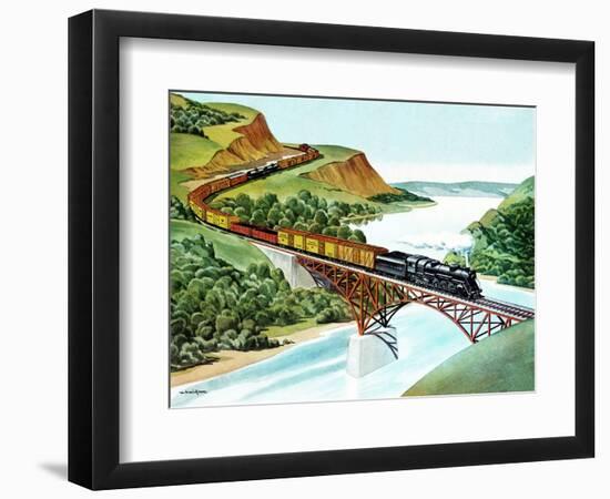 Bridge Crossing - Jack & Jill-Wilmer H. Wickham-Framed Giclee Print