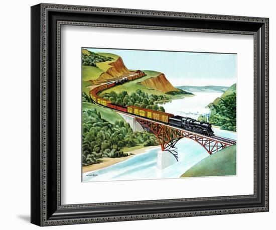 Bridge Crossing - Jack & Jill-Wilmer H. Wickham-Framed Giclee Print