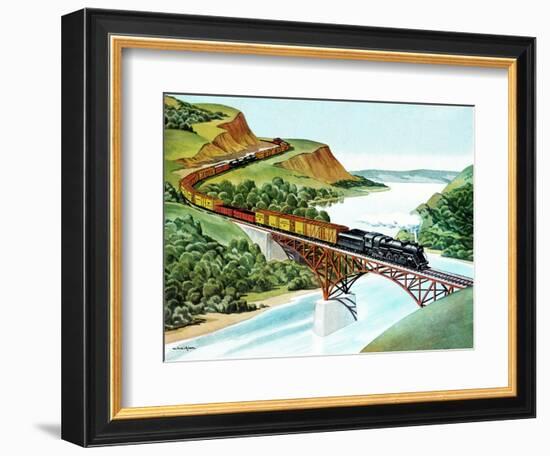 Bridge Crossing - Jack & Jill-Wilmer H. Wickham-Framed Giclee Print