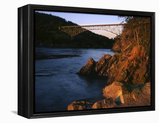 Bridge, Deception Pass State Park, Washington, USA-Charles Gurche-Framed Premier Image Canvas
