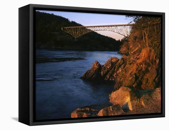 Bridge, Deception Pass State Park, Washington, USA-Charles Gurche-Framed Premier Image Canvas