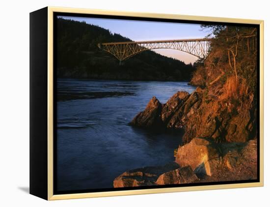 Bridge, Deception Pass State Park, Washington, USA-Charles Gurche-Framed Premier Image Canvas