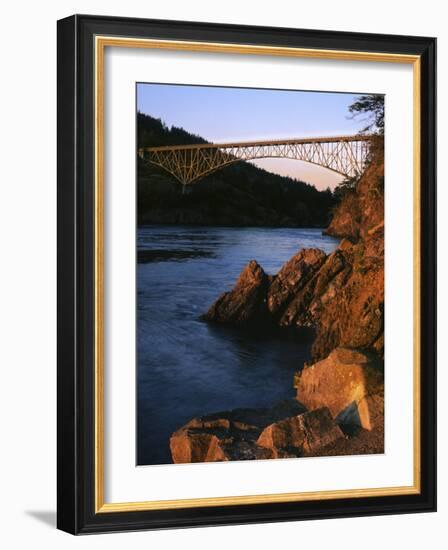 Bridge, Deception Pass State Park, Washington, USA-Charles Gurche-Framed Photographic Print