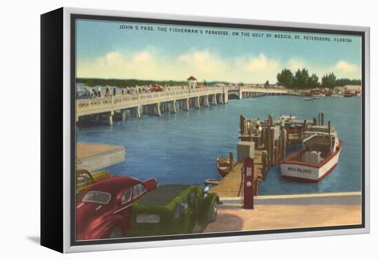 Bridge, Dock, St. Petersburg, Florida-null-Framed Stretched Canvas