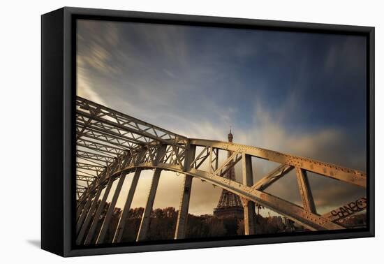 Bridge, Eiffel, Paris, France-Sebastien Lory-Framed Premier Image Canvas