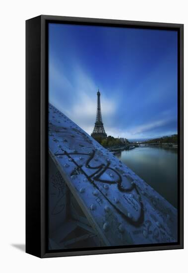 Bridge, Eiffel, Paris, France-Sebastien Lory-Framed Premier Image Canvas