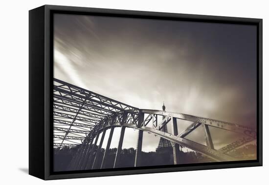 Bridge, Eiffel, Paris, France-Sebastien Lory-Framed Premier Image Canvas