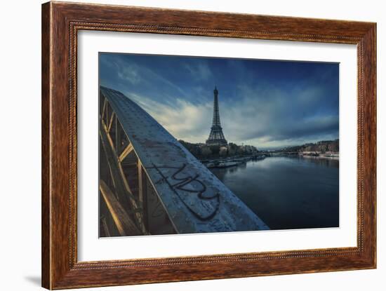 Bridge, Eiffel, Paris, France-Sebastien Lory-Framed Photographic Print