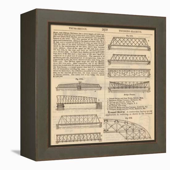 Bridge Engineering Encyclopedia "Truss-Bridges"-Piddix-Framed Stretched Canvas