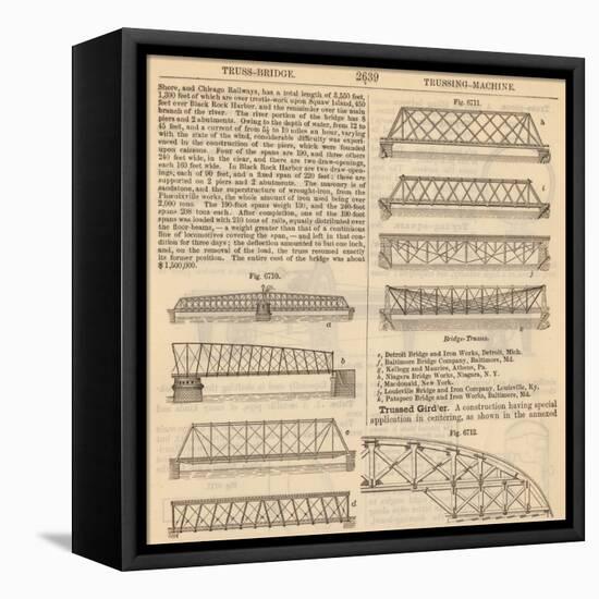 Bridge Engineering Encyclopedia "Truss-Bridges"-Piddix-Framed Stretched Canvas