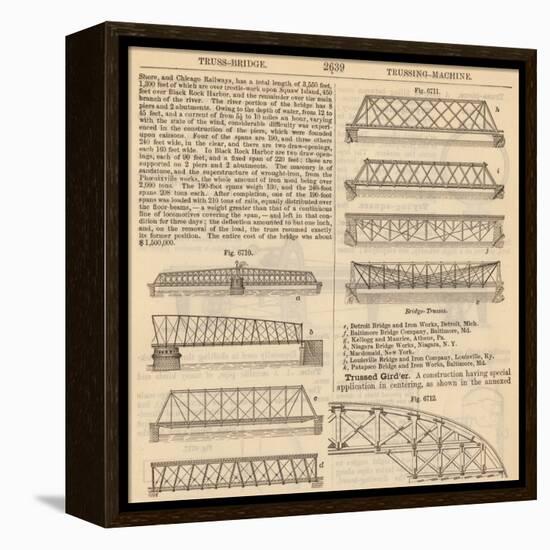 Bridge Engineering Encyclopedia "Truss-Bridges"-Piddix-Framed Stretched Canvas